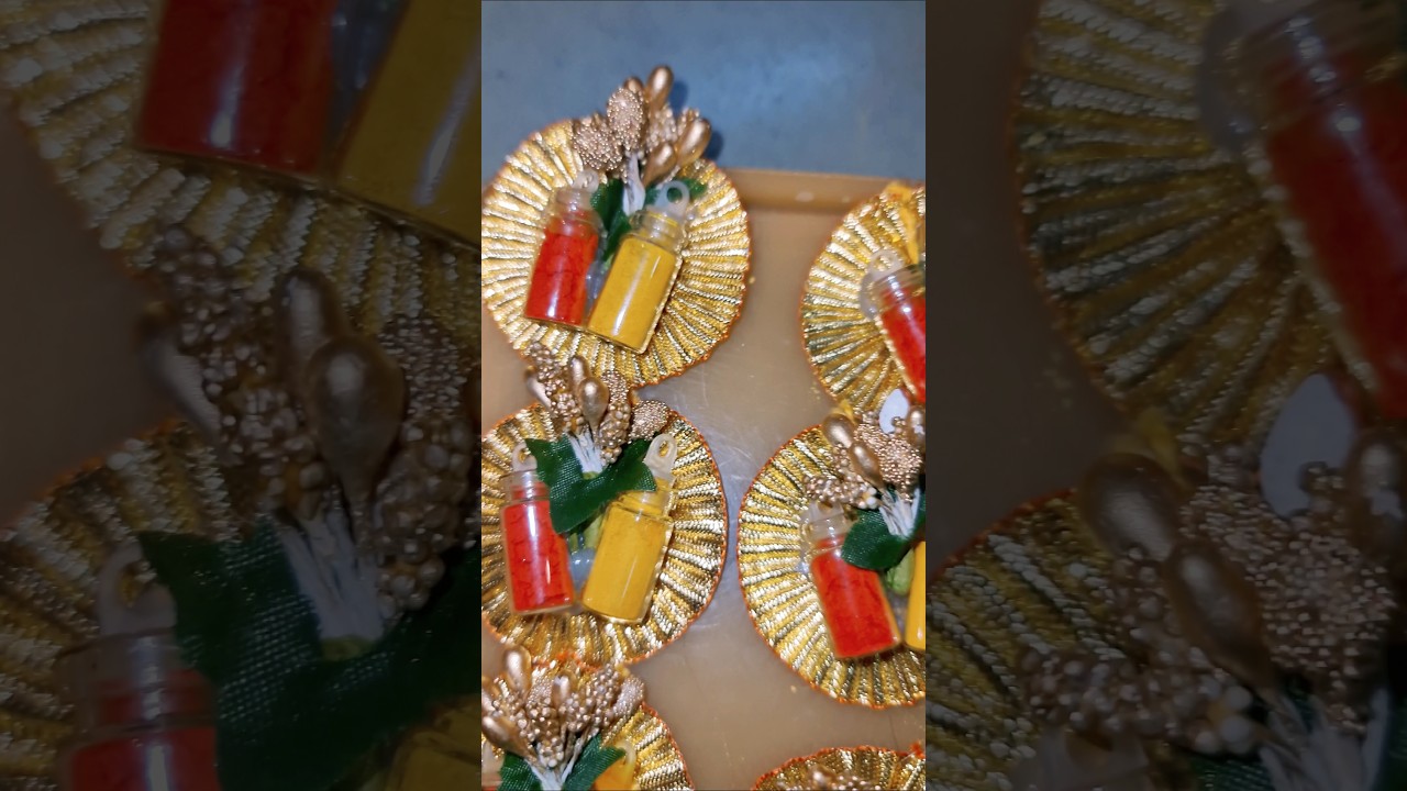 Buy EXCITING Haldi Kunku Packaging Ideas You Need to See! #diy #haldikumkumplatter #haldikumkum
