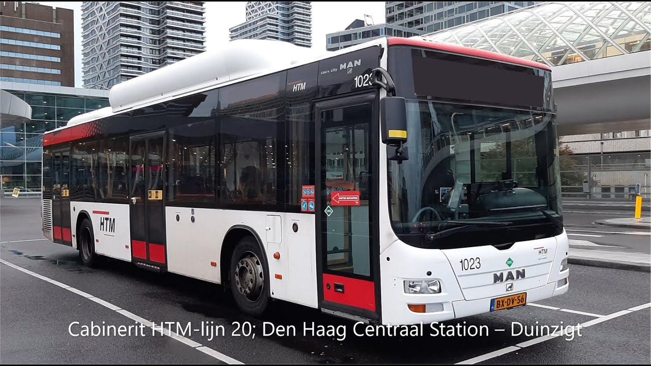 Cab ride bus; HTM-lijn 20; Centraal Station-Duinzigt (20210728)