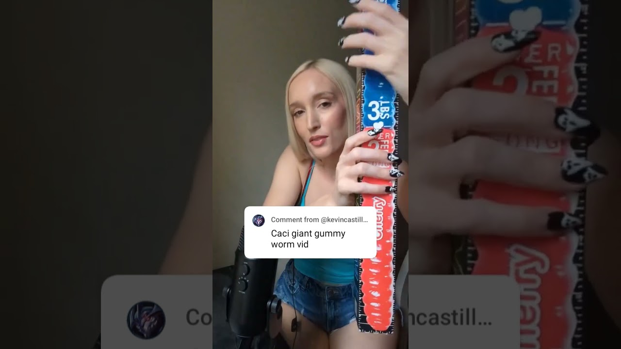 Caci asmr gummy worm video