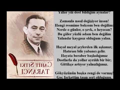 Cahit Sıtkı Tarancı Kendi Sesinden Otuz Beş Yaş Şiiri