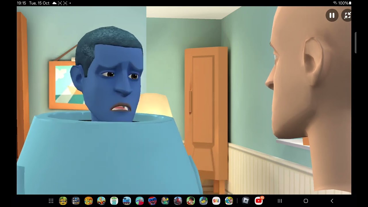 Caillou and doris turns Adam and Jamie into a blueberry inflation grounded 9+ only