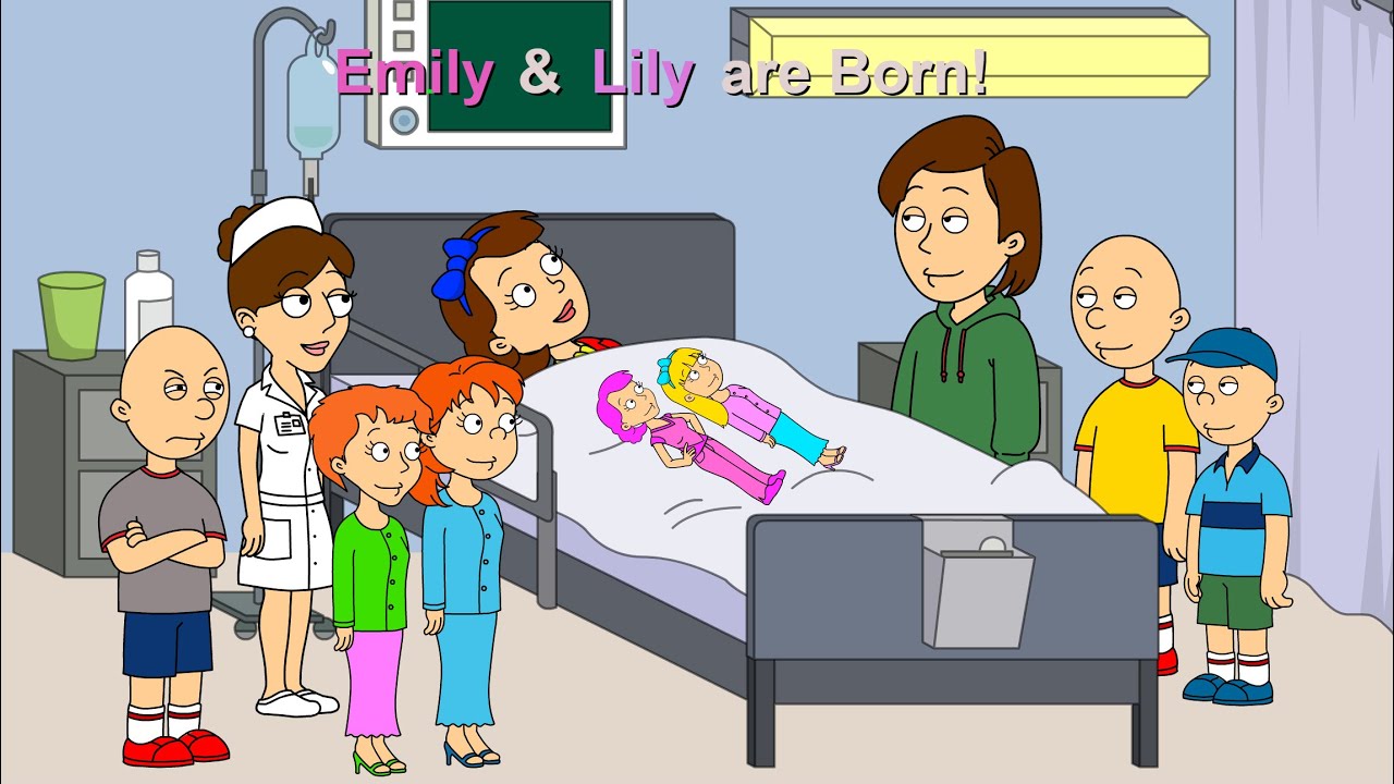 Caillou Gets Ungrounded: Emily & Lily are Born!