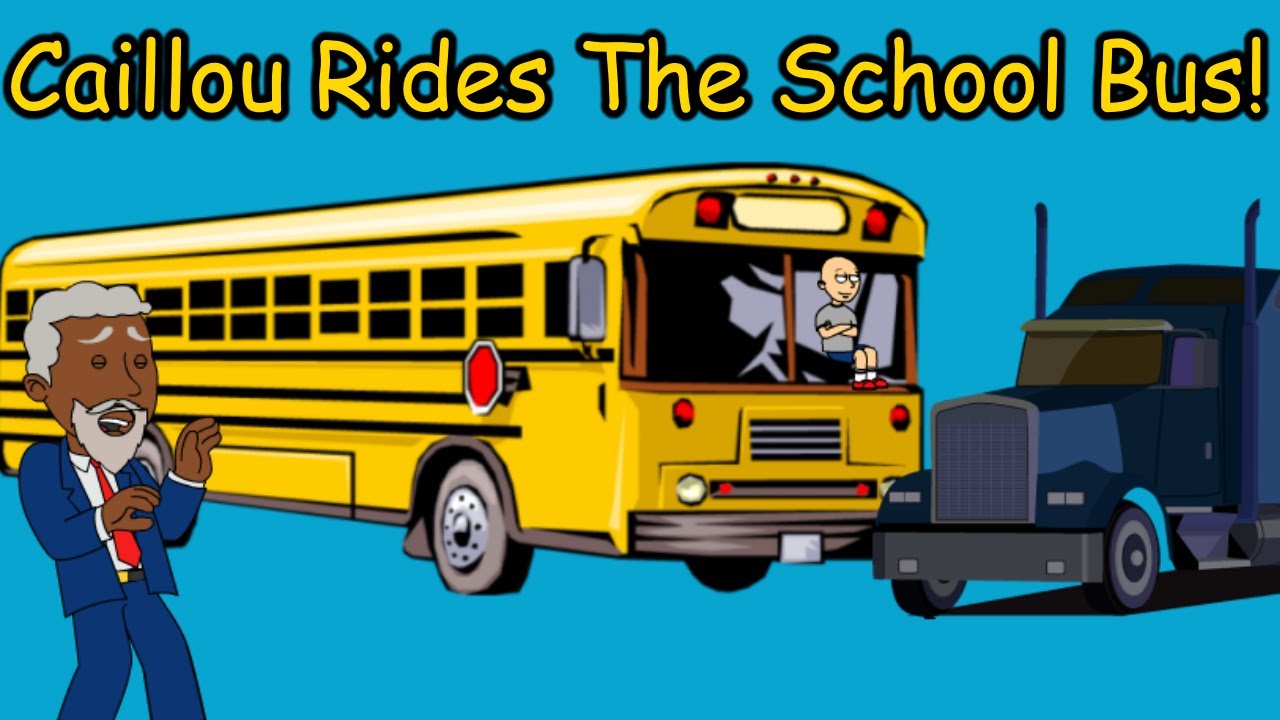 Caillou Rides The School Bus