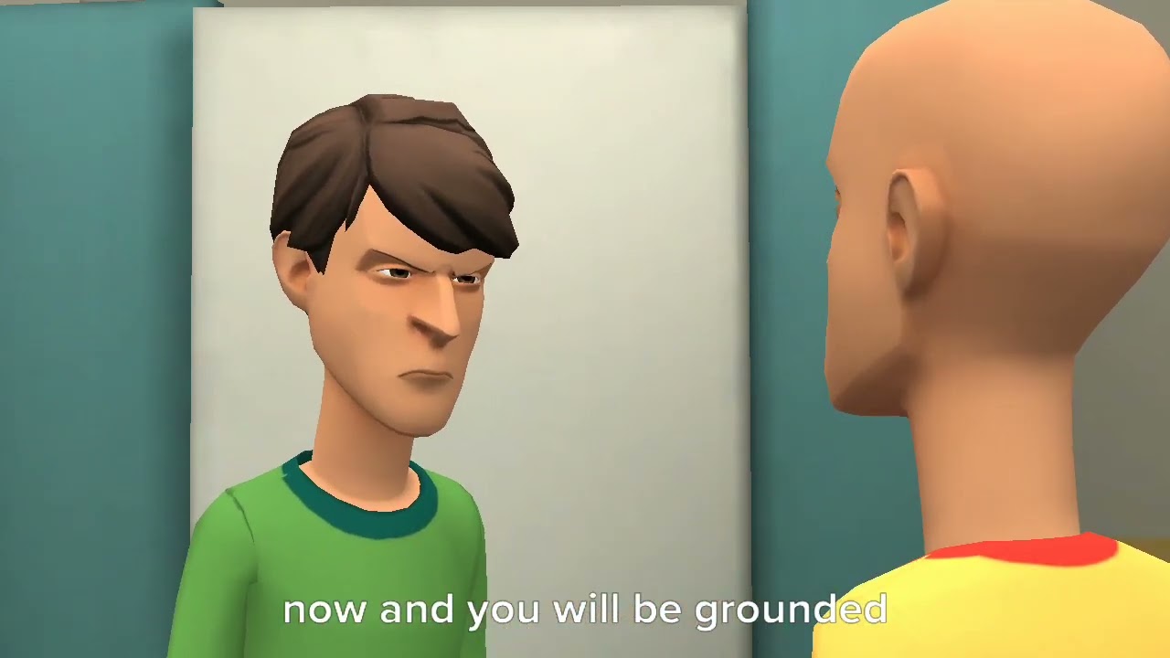 Caillou Says a bad word at his graduation and gets grounded