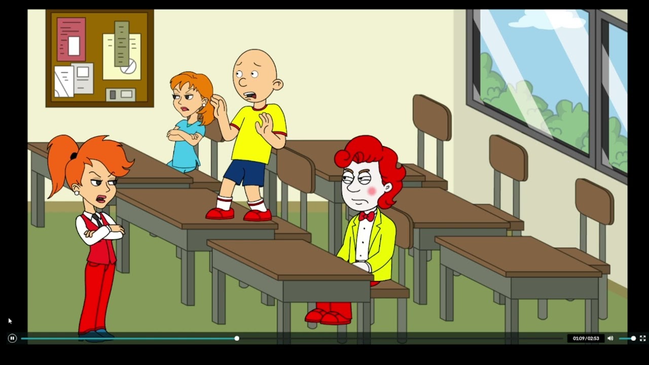 Caillou Sings his Theme Song in Music Class/Grounded