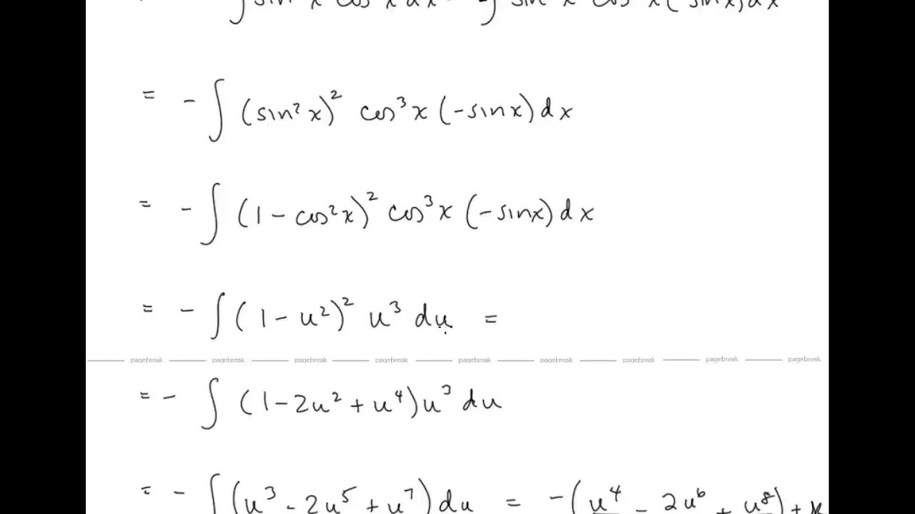 Calc II Lesson 11 Trigonometric Integrals