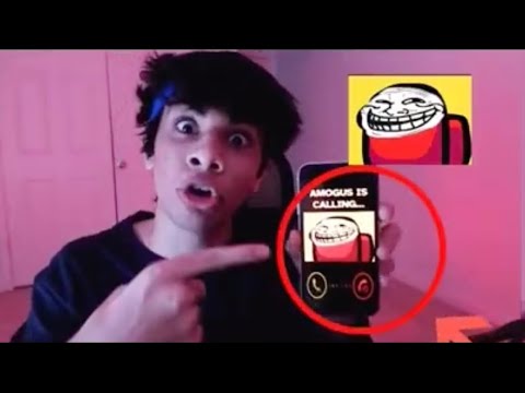 Calling Among Us Troll Face at 3am