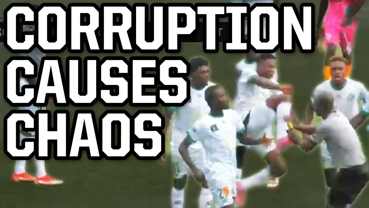 Cameroon soccer team protests by sitting down then it gets physical with the ref | Things You Missed