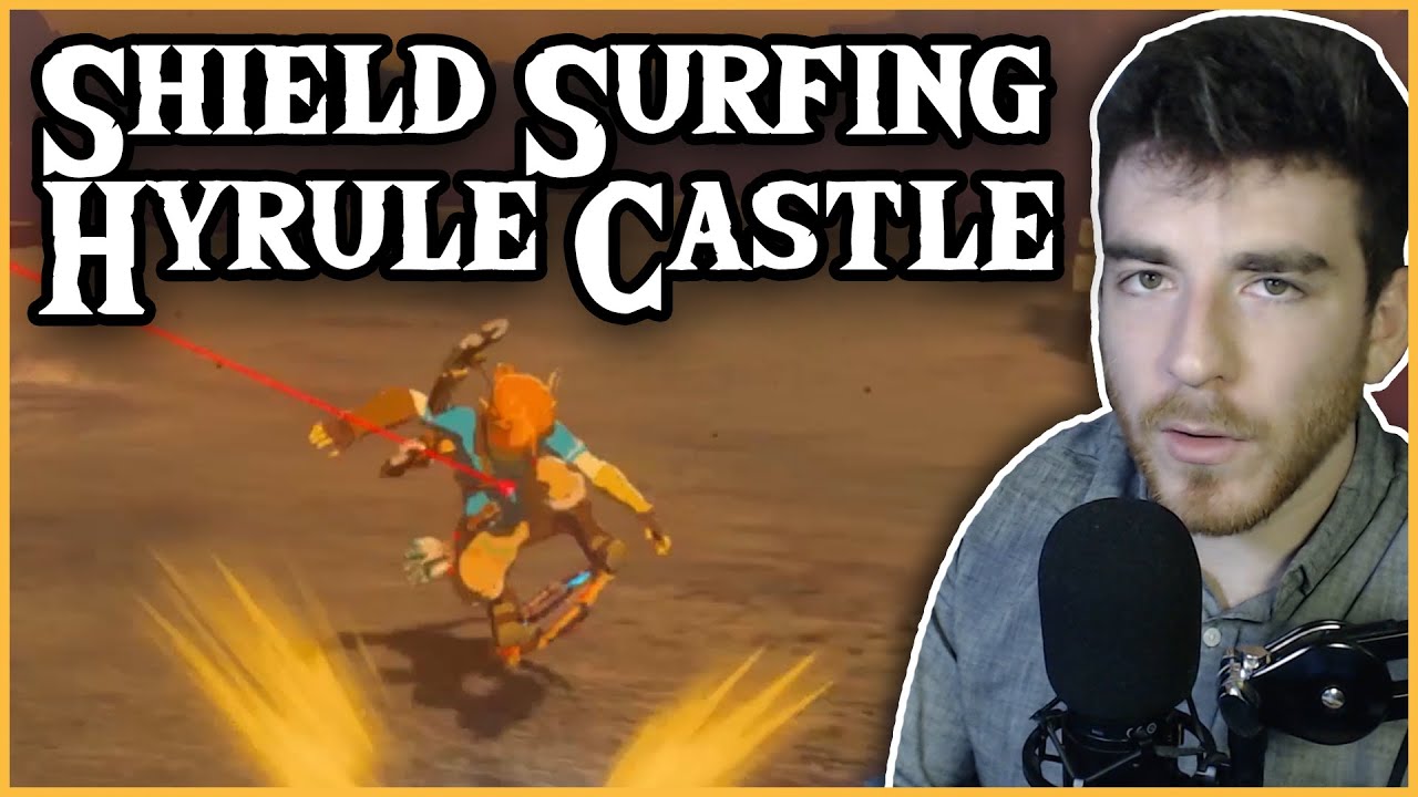 Can you Shield Surf Down ALL of Hyrule Castle? | Breath of the Wild