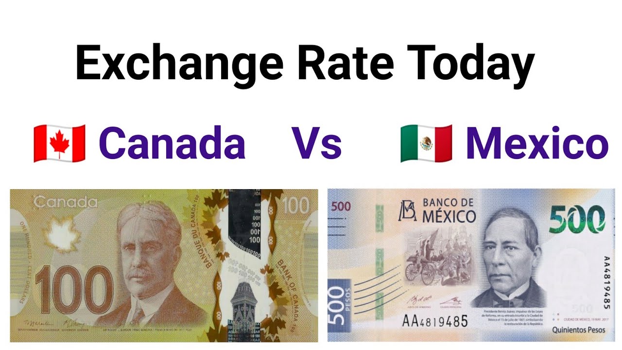 Canadian dollar to Mexican Peso Exchange Rate Today | Dollar to Peso | 1 CAD How much Mexico money