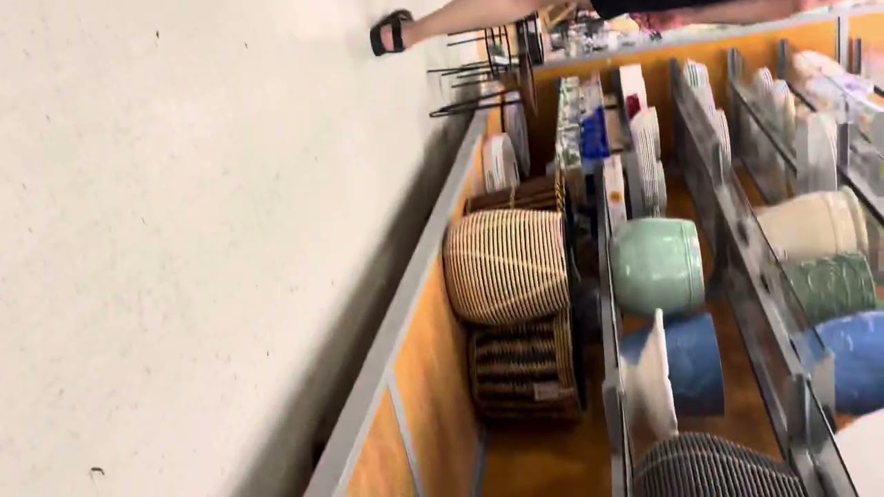 Candid brunette women’s feet shopping in cute sandals (short)