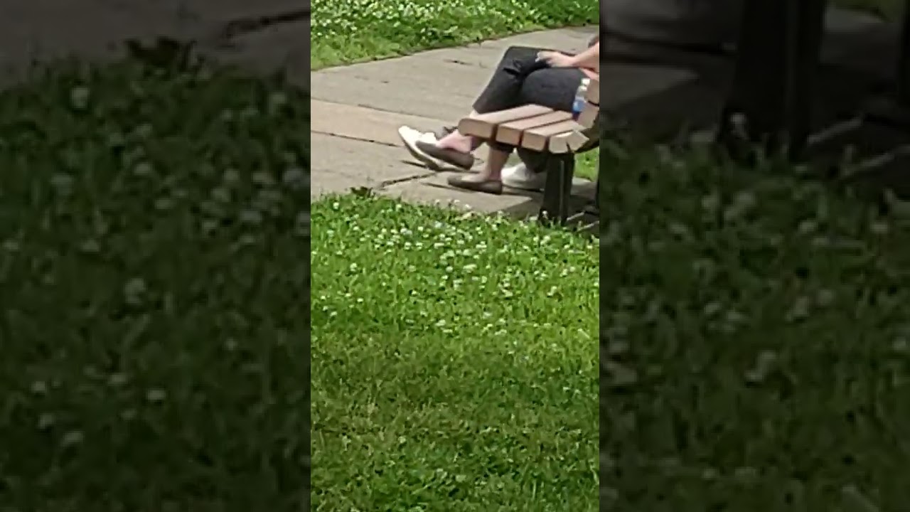 candid dangling shoeplay at Wisner park Elmira NY. with a face shot. feedback please.