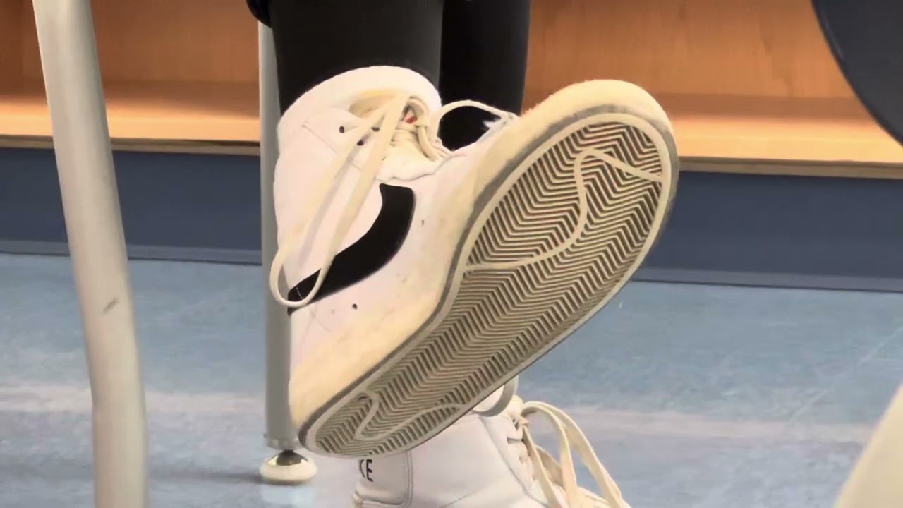 candid nike blazers in class