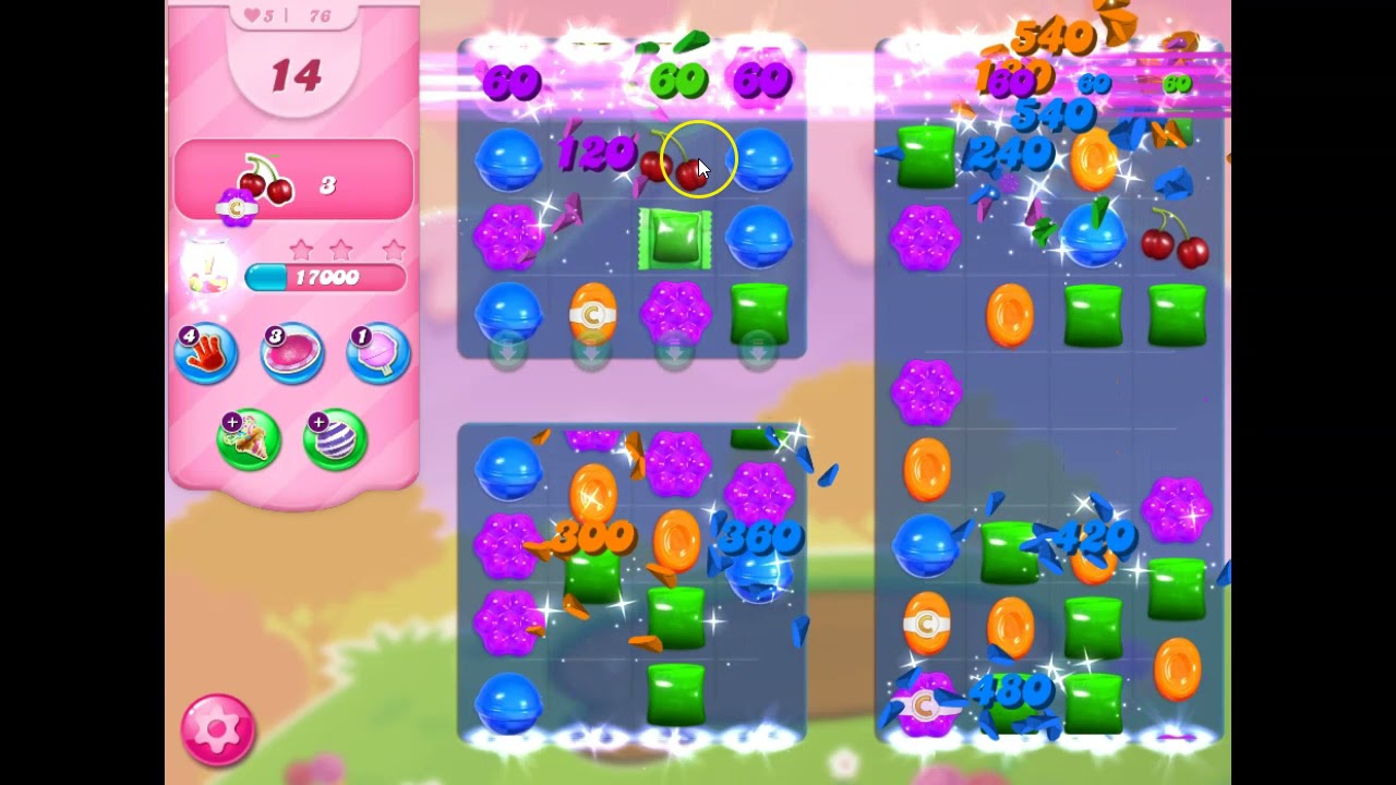 Candy Crush Level 76 Talkthrough, 25 Moves 0 Boosters