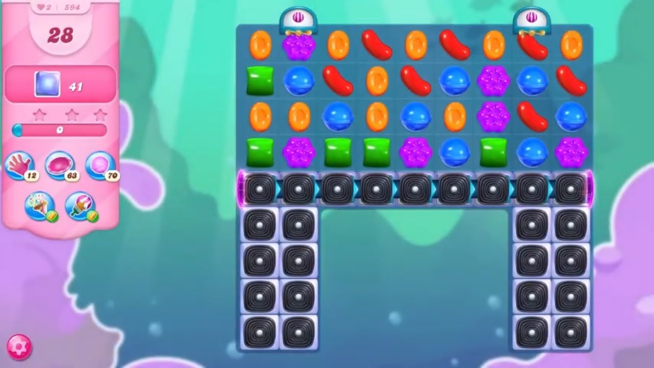 Candy Crush Saga Level 594 NO BOOSTERS