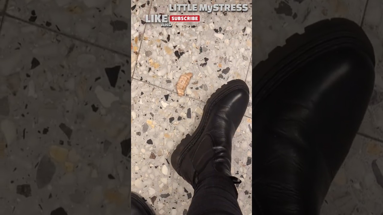 Candy Fudge Under My Boots Sole | ASMR Shopping Crush #stickysole #asmrcrushing #dirtyboots