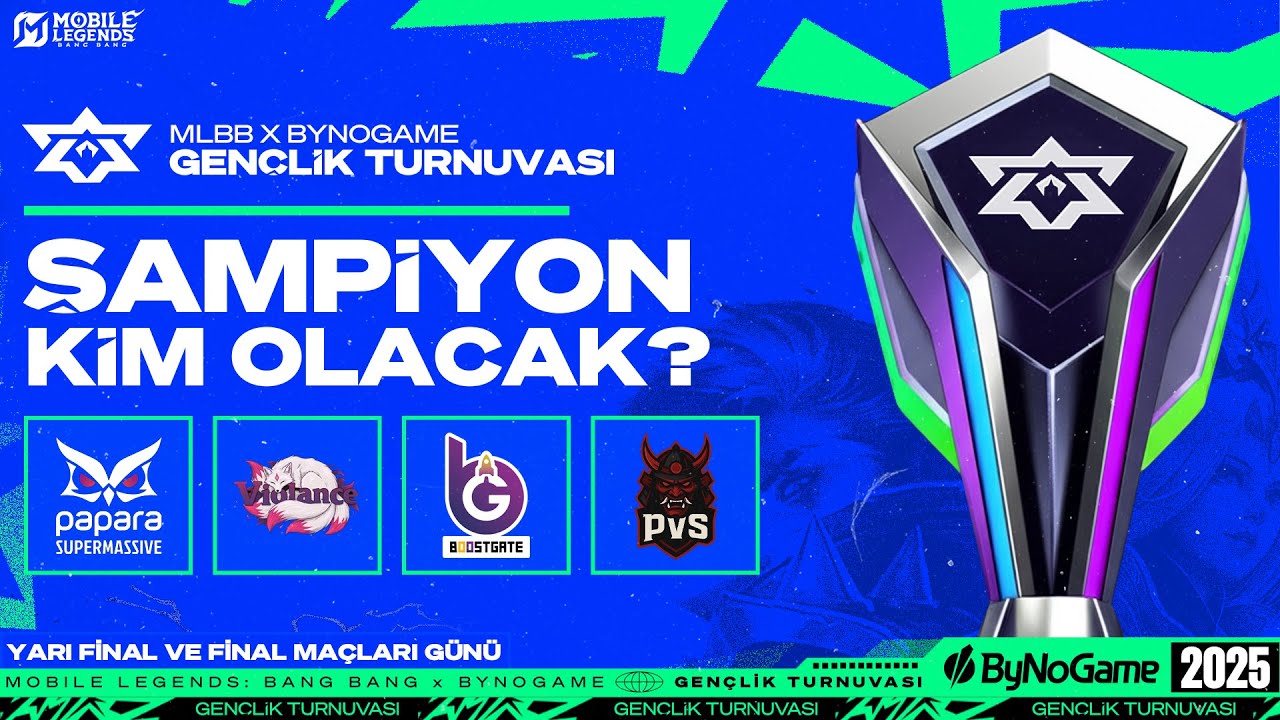 CANLI 🔴| 60.000 TL Ödüllü MLBB x ByNoGame Gençlik Turnuvası | FİNAL | SUP vs PVS