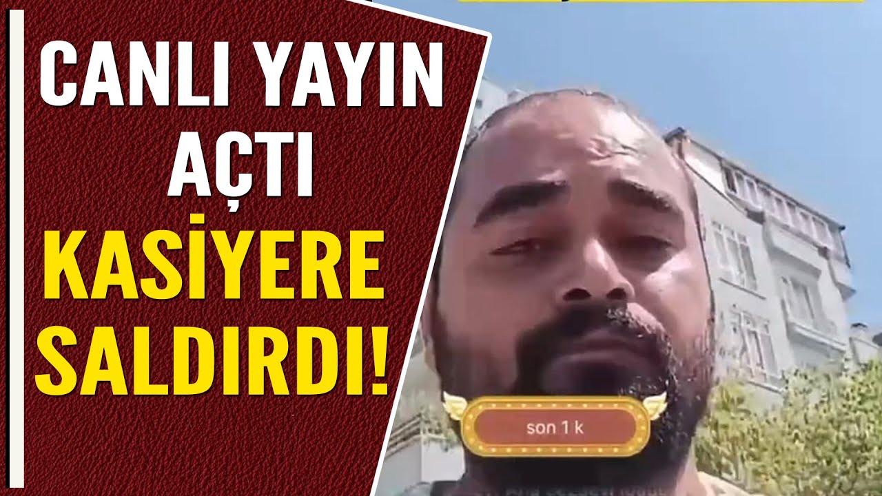CANLI YAYIN AÇTI KASİYERE SALDIRDI!