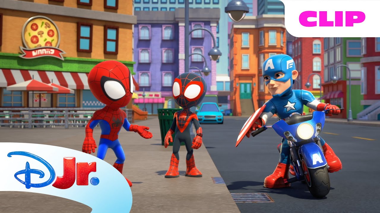 Captain America Battle Against Hydro-Man! 💥 | Marvel's Spidey and his Amazing Friends | @disneyjr​