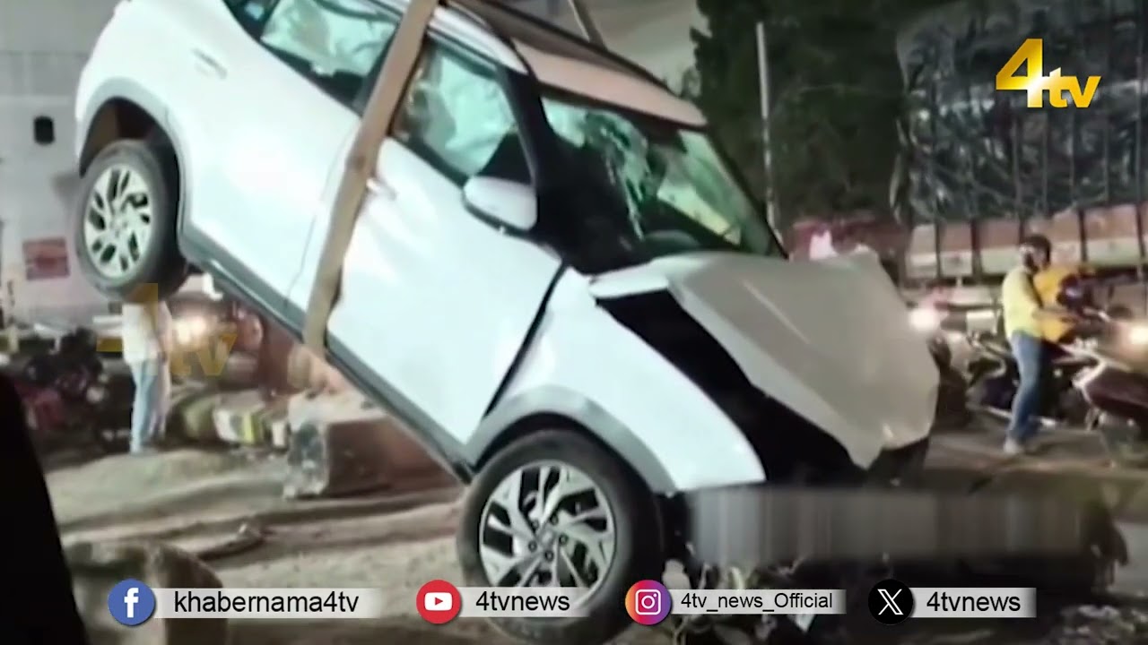 Car Accident at Chanchalguda X Road Saidabad Hyderabad | 04 June 2025 | Latest News | 4TV News