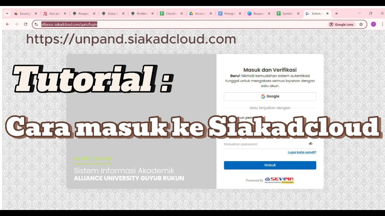 cara masuk ke siakadcloud bagi mahasiswa baru