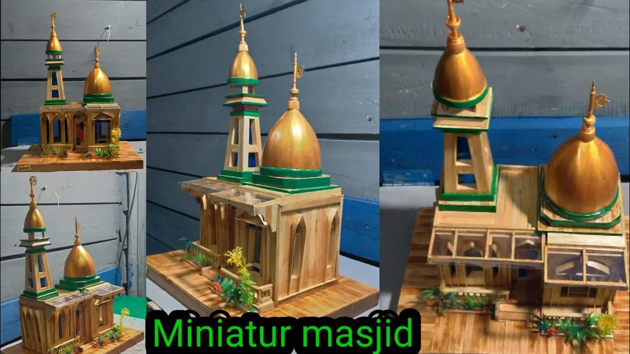 Cara Membuat || Miniatur masjid dari stik es || kerajinan tangan