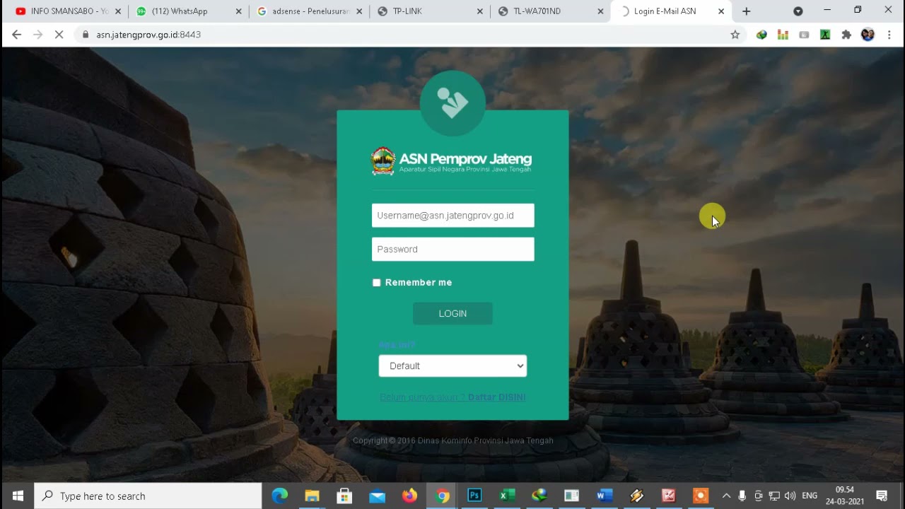 CARA MEMBUAT EMAIL RESMI ASN (PNS/P3K) DENGAN DOMAIN .GO.ID DI WILAYAH PEMERINTAH PROV. JAWA TENGAH