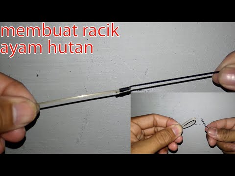 Cara membuat racik / jerat ayam hutan step 1 (menyambung tali pancing dengan tali nilon)