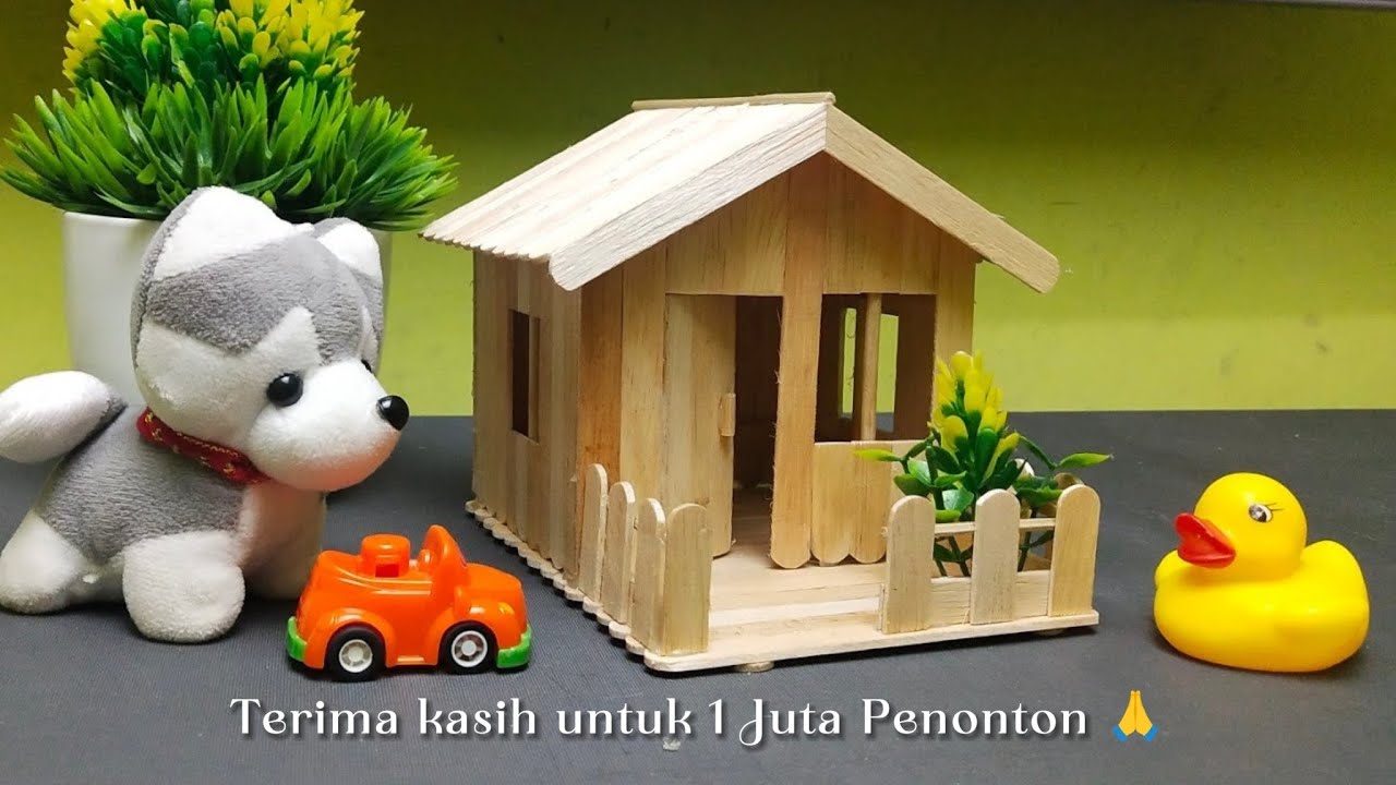 Cara Membuat Rumah dari Stik Es Krim