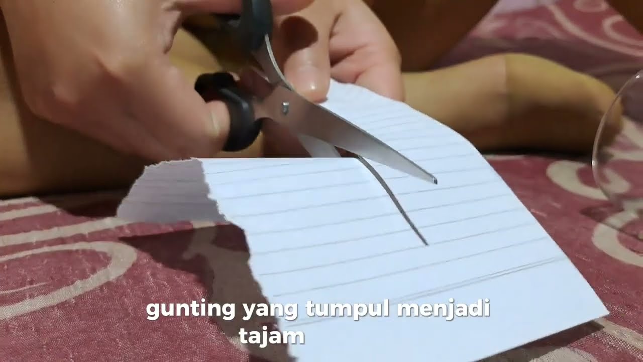 Cara memperbaiki gunting tumpul