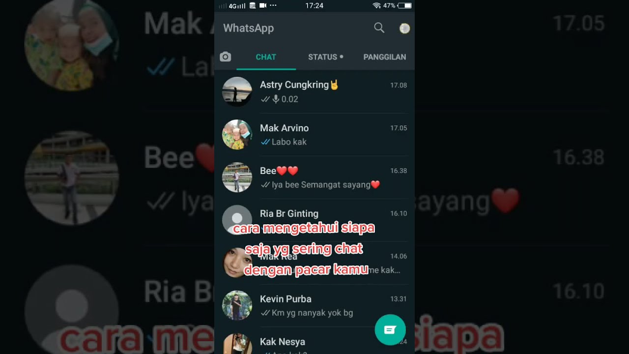 CARA MENGETAHUI SIAPA SAJA YANG CHAT DENGAN PACAR #shorts #whatsapp