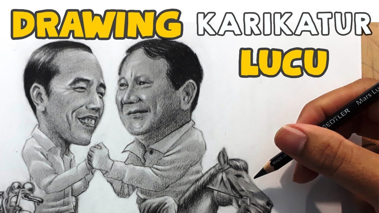 cara menggambar karikatur step by step dengan mudah
