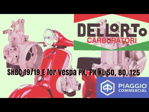 Carburetor Dellorto SHBC 19/19 E for Vespa PK, PK XL 50, 80, 125