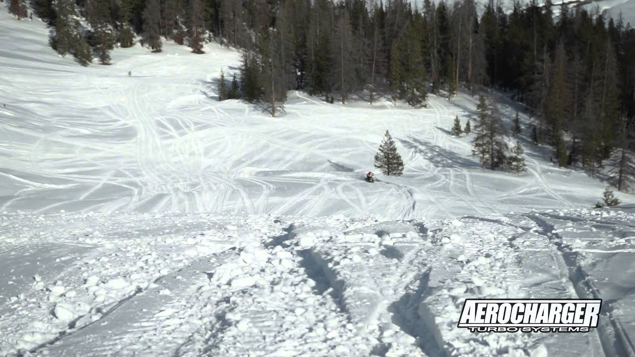 Carl Kuster launches an Aerocharger Turbo Ski-Doo Freeride