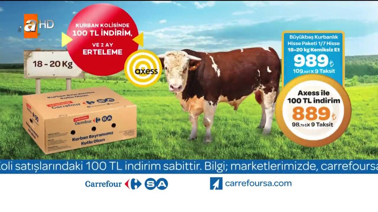 Carrefour Kurbanlık Koli Internetten Sipariş Ücretsiz Kargo Reklamı 2016