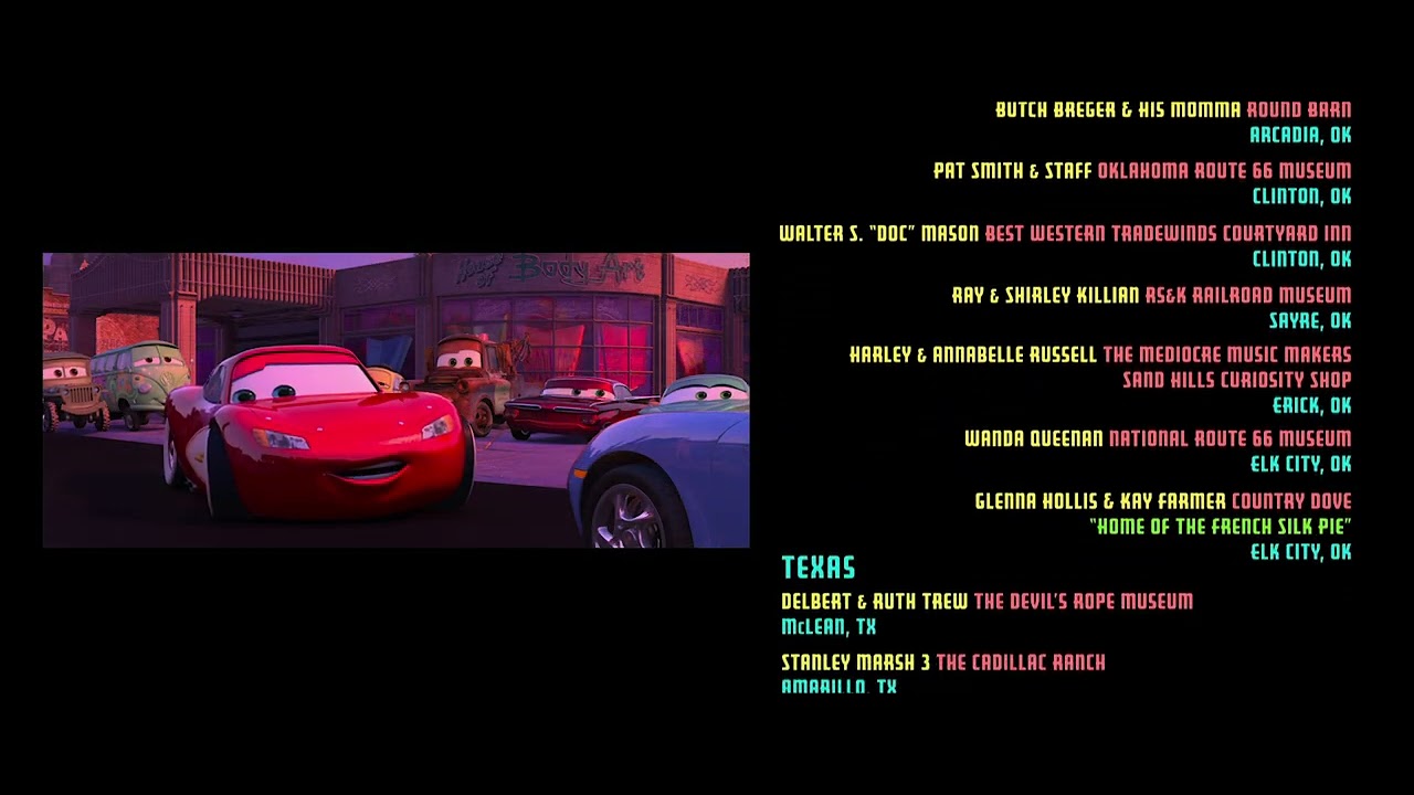 Cars (2006) - Second Half Of End Credits (4K HDR)