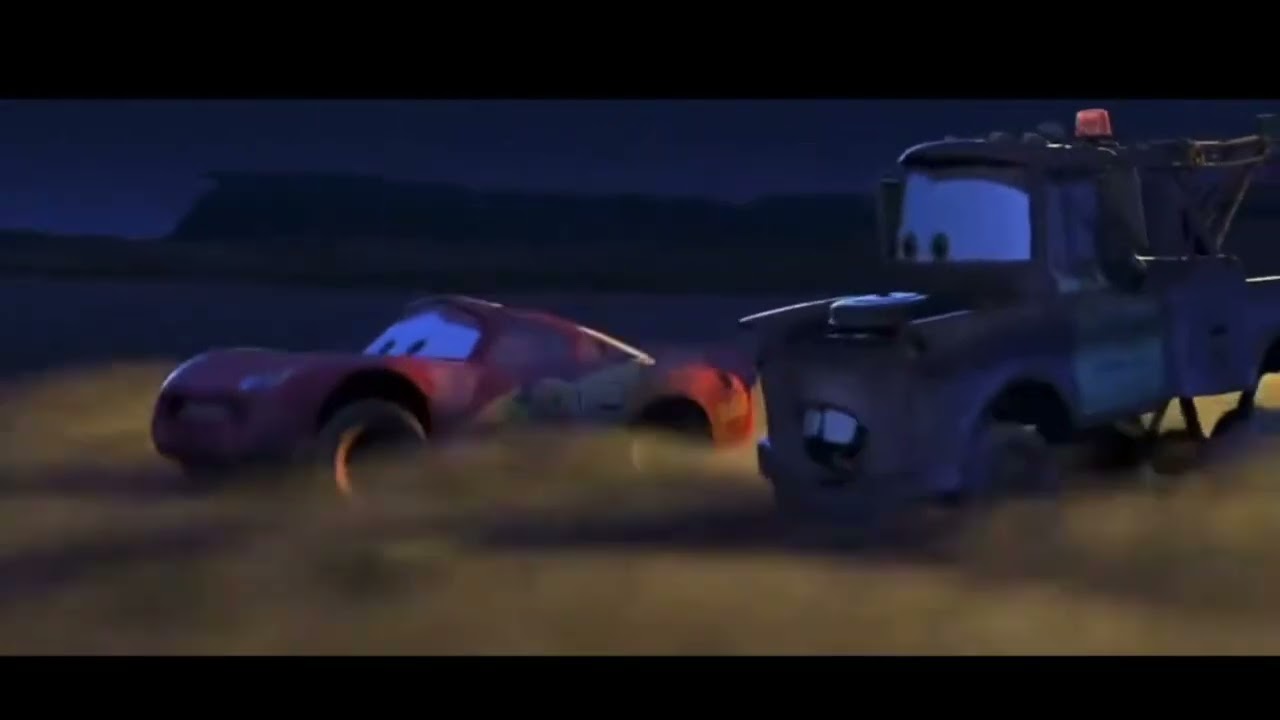 Cars Frank Chase but the music is the Sharptooth Chase from The Land Before Time