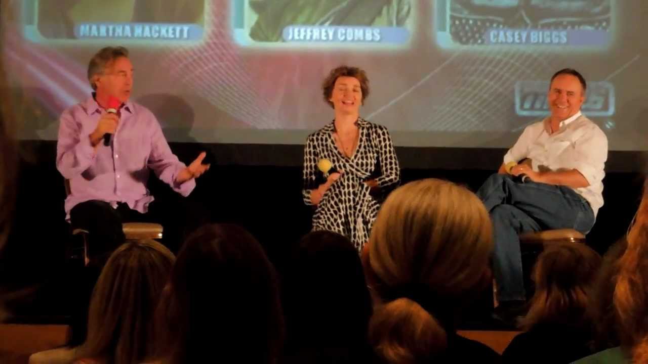 Casey Biggs, Martha Hackett, and Jeffrey Combs