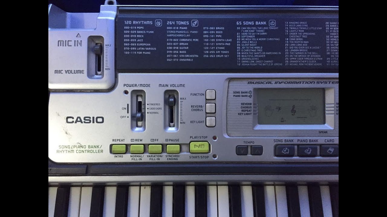 Casio CTK-591 Song Bank