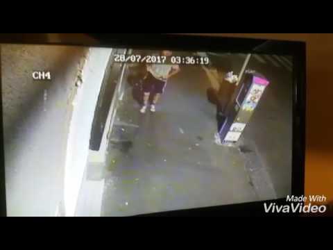 Catania,via  V.Emanuele cagata  in diretta ! E Poi dicono  che i cani ...sporcano!..ma!