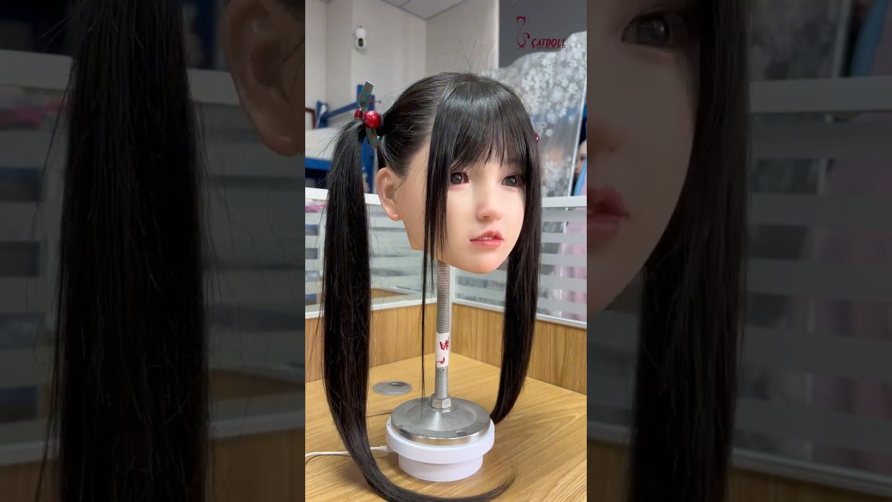 Catdoll Hanako hard silicone head with planted hair. Amazing real!