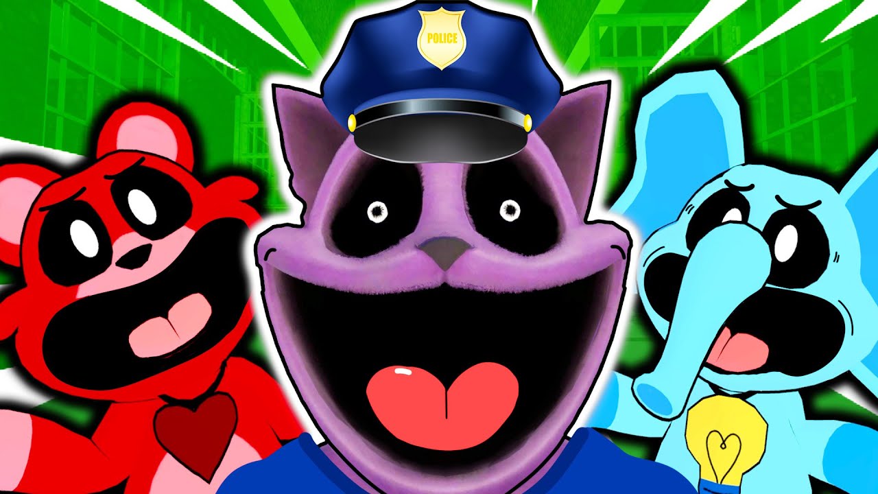 CATNAP V.S SMILING FRIENDS in Cops and Robbers! (Poppy Playtime: Chapter. 3 Mod)