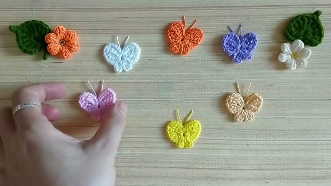 Cách móc con bướm đơn giản - How to crochet a simple butterfly