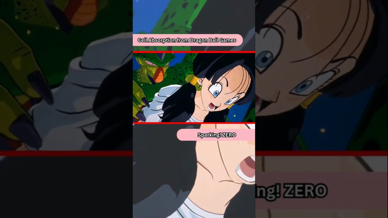 Cell Absorption on Videl in Dragon Ball Games (Favorite Part) #Shorts