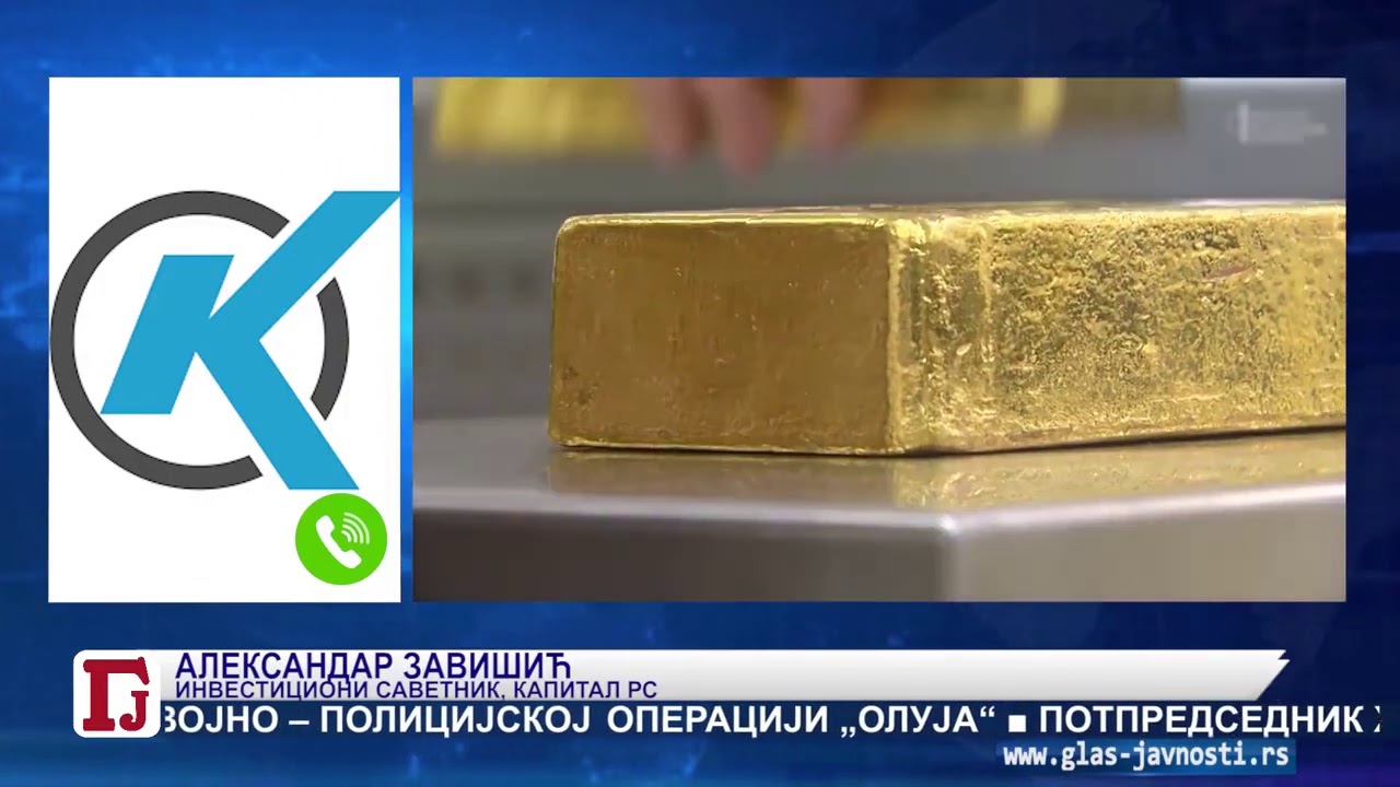 Cena zlata na istorijskom maksimumu - Dnevnik Glas Javnosti 05.08.2020