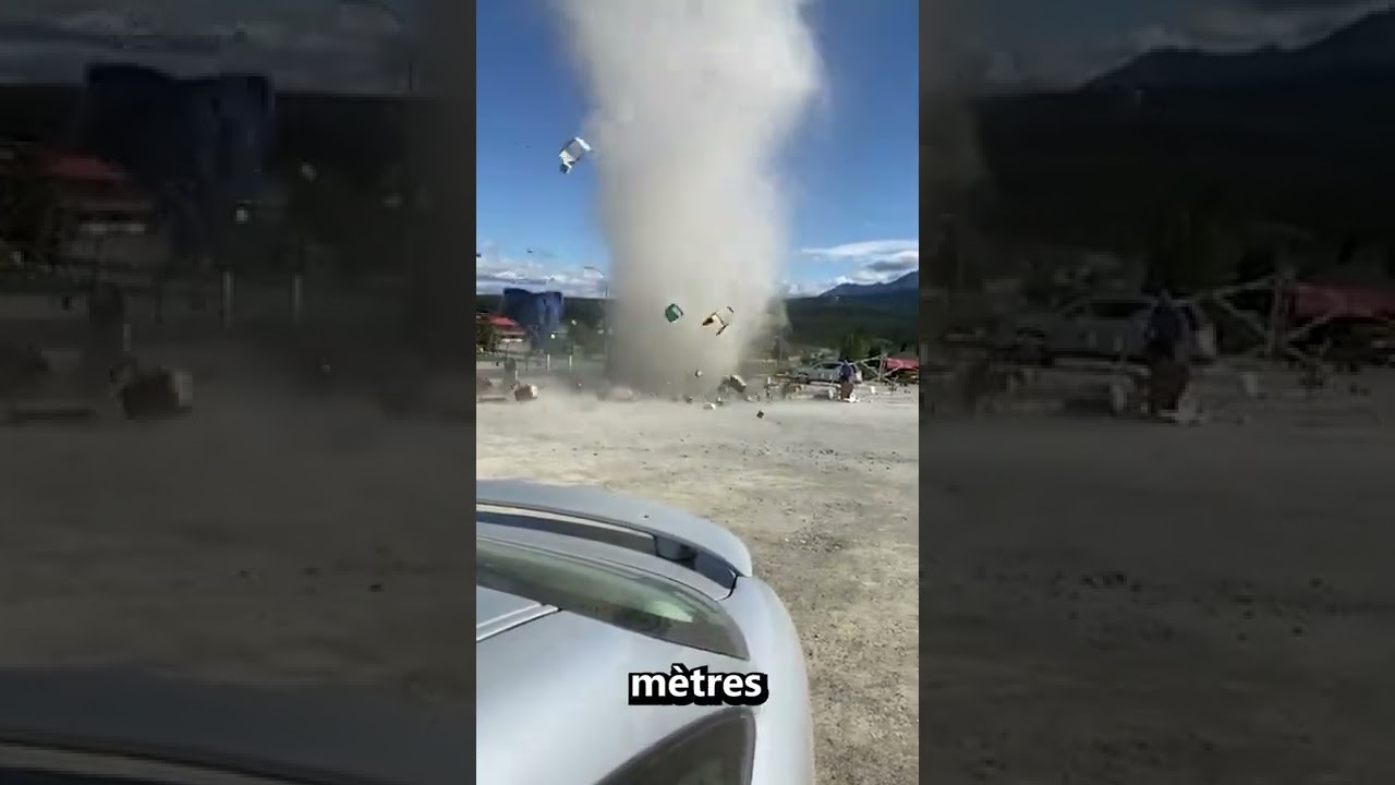 Cette tornade ce trouve a 5 mètres de lui