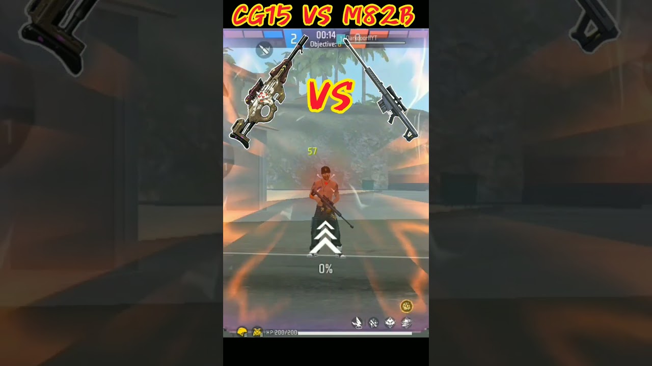 CG15 Vs M82B Garena Freefire Damage Test Which Gun Is Best #shorts#short#gunvsgun#freefire#trending#