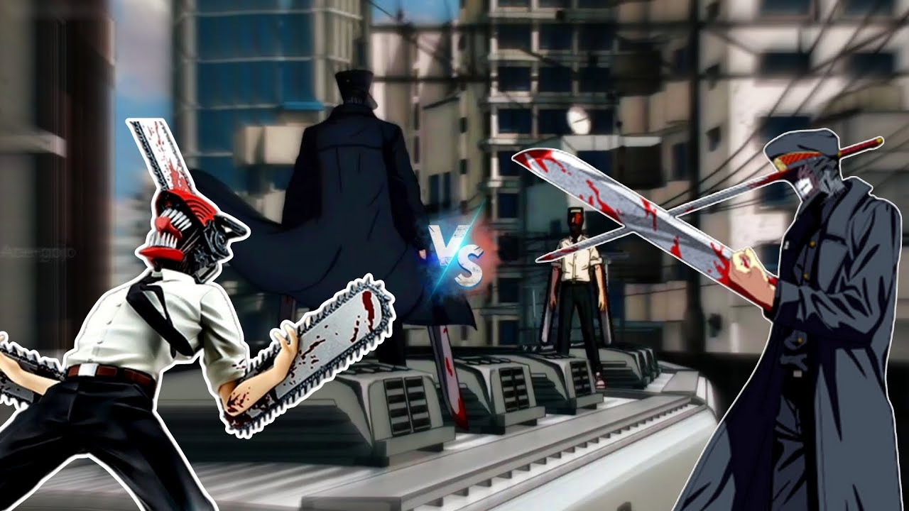 CHAINSAWMAN VS SWORD MAN | FULL FIGHT JAPANESE |CHAINSAWMAN DEFEATING SWORD MAN | ENGLISH SUB