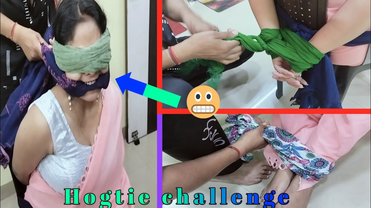 chair #hogtie #challenge  //#husband  and #wife  #funny  #video //@ManuVlogsOfficial1