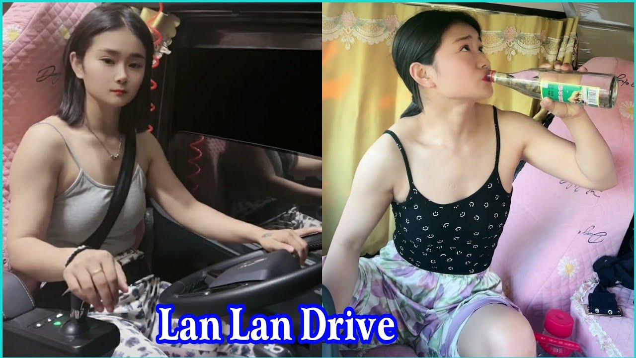 Challenge the 680HP trailer truck power. Female driver and personality Lan Lan